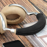 Geekria Flex Fabric Headband Cover Compatible with Parrot Zik 3, Zik 2.0, Zik, Wireless Noise Cancelling Headphones, Head Cushion Pad Protector, Replacement Repair Part, Sweat Cover (Black)