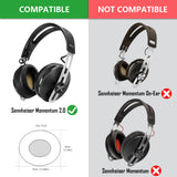 Geekria QuickFit Replacement Ear Pads for Sennheiser Momentum 2.0 Over-Ear Headphones Ear Cushions, Headset Earpads, Ear Cups Cover Repair Parts (Dark Brown)