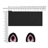 Geekria NOVA Knit Fabric Headband Cover + Cat Ears Attachment Compatible with Razer, SteelSeries, HyperX, Sennheiser, ASTRO, Sony, Logitech, ATH Headphones, Head Cushion Pad Protector (Black/Pink)