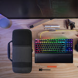 Geekria TKL Keyboard Hard Shell Case, Compatible with Razer Huntsman V2 TKL / V3 Pro TKL / BlackWidow V3 TKL / Ornata V3 TKL, Travel Carrying Bag for 87-Key Computer Keyboard (Dark Gray)
