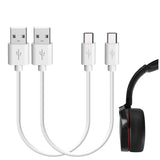 Geekria USB Headphones Short Charger Cable Compatible with Sony MDR-XB950B1, XB650BT, WH-CH700N, 1000XM2, MDR-1000X, USB to Micro-USB Replacement Power Charging Cord (1ft / 30cm 2Pack)