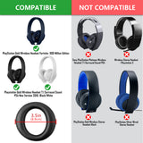 Geekria QuickFit Replacement Ear Pads for Sony PlayStation Gold Wireless New Version 2018, PS4 Gold Wireless 500 Million Limited Edition Headphones Ear Cushions, Ear Cups Cover Repair Part (Black)