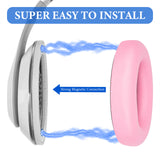 Geekria SNAP Replacement Ear Pads for Beats Studio Pro, Magnetic Easy Switch Ear Cushions, Earmuffs, Comfortable Headphone Accessories (Pink Protein Leather, 1 Pair)