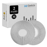 Geekria 2 Pairs Knit Headphones Ear Covers - Product Safety Certified - Washable & Stretchable Sanitary Protectors for Over-Ear Headsets, Sweat Pads for Gym, Gaming (Size M / Grey)