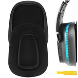 Geekria QuickFit Mesh Fabric Replacement Ear Pads for Logitech G533, G633, G635, G933, G935 Headphones Ear Cushions, Repair Parts with Video Guide (Black)
