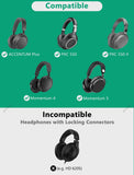 Geekria Audio Cable with Mic Compatible with Sennheiser Momentum 4, PXC 550, PXC 550 II, ACCENTUM Plus Headphones, 2.5mm to 3.5mm Replacement Stereo Cord with Inline Microphone (4 ft/1.2 m)