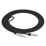 Geekria 3.5mm (1/8'') Male to 3.5mm (1/8'') Female Headphones Plug Adapter, Conversion Audio Plug, Braided Nylon Cord Compatible with Tablet, Laptop, Computer, Projector, PC (12ft/360cm)