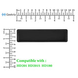 Geekria Headband Pad Compatible with Sennheiser HD201, HD201S, HD180 Headphones, Replacement Band Repair Part (Black)