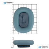 Geekria Elite Sheepskin Replacement Ear Pads Compatible with Apple AirPods Max (A2096)/Max 2 (A3184) Headphones Ear Cushions, Repair Parts (Blue)