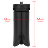 Geekria Mini Tripod for Action Camera, Desktop Tabletop Stand Compact, Portable Travel, Compatible with DJI Osmo Pocket 3, Action 5 Pro Camera (Black)