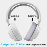 Geekria Sport Extra Thick Cooling-Gel Replacement Ear Pads Compatible with SteelSeries Arctis Nova Pro Wireless/ Nova Elite Headphones Ear Cushions, Repair Parts (Grey/ White)