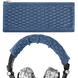 Geekria Knit Fabric Headband Cover Compatible with Sony WH1000XM6, WH1000XM5, MDR1000X, WHCH700N, ATH-M50x Headphones, Replacement Repair Part, Easy DIY Installation (Blue)
