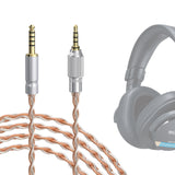 Geekria Apollo Silver-Plated Upgrade 4.4mm to 3.5mm Audio Cable Compatible with Sony MDR-MV1 MDR-M1 MDR-M1ST Headphones Replacement Cord With Threaded Knob Locking Device (9.8ft / 3m)