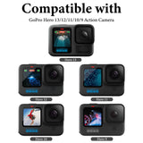 Geekria for Creators Windslayer Cover Wind Muff Compatible with GoPro Hero 13, 12, 11, 10, 9 Action Camera, Housing Frame Case, Video Noise Reduction Sponge Accessories (Black / 2 Pack)