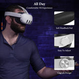 Geekria Comfort Head Strap Compatible with Meta Quest 3, Detachable Elite Strap Replacement for Enhanced Support and Gaming Immersion in VR, Ergonomic Adjustable Durable Head Strap VR Accessories
