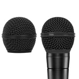 Geekria for Creators Microphone Replacement Grille Compatible with Shure BETA 58A, SV100 Mic Head Cover, Microphone Ball Head Mesh Grill, Capsule Parts (Black / 2 Pack)