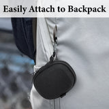 Geekria Shield Earbud Case Compatible with JBL Vibe Beam 2, Tune Buds, Replacement Hard Shell Travel Carrying Bag with Carabiner Clip (Black)