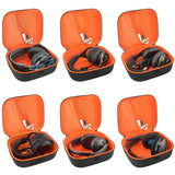Geekria Shield Gaming Headset Case for Large Over-Ear Headphones, Replacement Hard Shell Travel Carrying Bag with Cable Storage, Compatible with Sony WH-G700, MDR-G300 Headsets (Dark Grey)