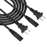 Geekria IEC320 C7 to NEMA 1-15P Replacement Power Cord, 2 Prong AC Power Cable Compatible with Sony PS5, PS4, PS3, PS2 Slim, Microsoft Xbox One X/Series S/One S Console (2Pack/10ft)