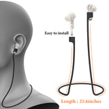 Geekria 2 Pack Magnetic Anti-Lost Strap Compatible with Soundcore by Anker Liberty 4 Pro, P30i, Liberty 4 NC, Soft Silicone Earbuds Lanyard Cord for Daily Carry & Easy Access (Black)