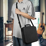 Geekria Audio Interface Carrying Case, Compatible with RØDE RØDECaster Duo, EVA Hard Shell Travel Bag (Dark Gray)