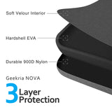 Geekria NOVA Headphones Case Compatible with Anker Soundcore Q11i, Life Q20i, Life Q20+, Replacement Hard Shell Travel Carrying Bag (Pink Marble)
