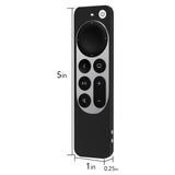 Geekria Protective Case Compatible with 2022 Apple TV 4K 3th Gen Remote - Light Weight Anti Slip Shock Proof Silicone Cover for 2021 Apple TV 4K Siri 2nd Gen Remote Controller with Lanyard
