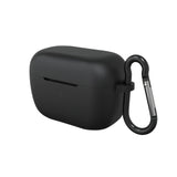Geekria Silicone Case Cover Compatible with Sennheiser CX 500BT True Wireless Earbuds, Earphones Skin Cover, Protective Carrying Case with Keychain Hook, Charging Port Accessible (Black)