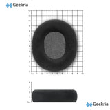 Geekria Comfort Velour Replacement Ear Pads Compatible with ASUS ROG Pelta Headphones Ear Cushions, Headset Earpads, Ear Cups Cover Repair Parts (Black)