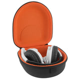 Geekria Shield Headphones Case for Foldable On-Ear Headsets, Replacement Protective Hard Shell Travel Carrying Bag, Compatible with Audio-Technica SJ55 and More (Dark Grey)