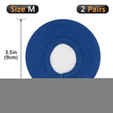 Geekria 2 Pairs Knit Headphones Ear Covers - OEKO-TEX & SGS Product Safety Certified - Washable & Stretchable Earcup Protectors for Over-Ear Headsets, Sweat Pads for Gym (Size M / Blue)