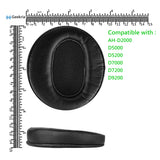 Geekria QuickFit Protein Leather Replacement Ear Pads for DENON AH-D2000, D5000, D5200, D7000, D7200, D9200 Headphones Ear Cushions, Headset Earpads, Ear Cups Cover Repair Parts (Black)