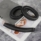 Geekria QuickFit Leatherette Ear Pads for Sennheiser HD380 PRO, HD380, PC350, Game Zero Headphone Ear Pad and Headband Pad/ Ear Cushion + Headband Cushion/ Repair Parts Suit (Black)