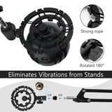 Geekria for Creators Microphone Shock Mount Compatible with Blue Yeti, Yeti X, Yeti Pro, Yeticaster, Snowball, Snowball ICE, Mic Anti-Vibration Suspension Adapter Clamp Black