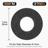 Geekria 2 Pairs Knit Headphones Ear Covers - OEKO-TEX & SGS Product Safety Certified - Washable & Stretchable Earcup Protectors for Over-Ear Headsets, Sweat Pads for Gym (Size M /Dark Gray)