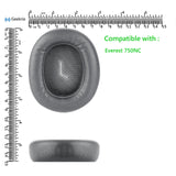 Geekria QuickFit Replacement Ear Pads for JBL Everest 750/ 750NC Over-Ear Wireless Headphones Ear Cushions, Repair Parts (Black)