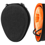 Geekria Shield Headphones Case Compatible with AfterShokz Shokz OpenRun Mini, Air, OpenRun Pro, OpenRun, OpenComm, Replacement Hard Shell Travel Carrying Bag with Cable Storage (Dark Grey)