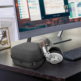 Geekria Shield Headphones Case Compatible with AKG K701, K702, Q701, K712, K601, K240, K242, K271, Replacement Hard Shell Travel Carrying Bag with Cable Storage (Dark Grey)