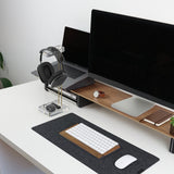 Geekria Headphone Stand for Desk, Clear Acrylic Headset Stand with Gold Metal Accent, Gaming Headphone Holder, Universal Desktop Display Stand for Over-Ear Headphones