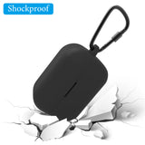 Geekria Silicone Case Cover Compatible with Soundcore by Anker C50i True Wireless Earbuds, Protective Earphones Skin Cover with Keychain Hook, Charging Port Accessible (Black)