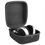 Geekria Shield Case for Large-Sized Over-Ear Headphones, Replacement Hard Shell Travel Carrying Bag with Cable Storage, Compatible with Grado PS1000e, HiFiMAN HE6se Headsets (Black)
