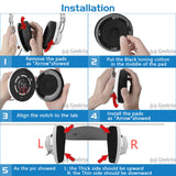 Geekria Comfort Velour Replacement Ear Pads for AKG K701, K702, Q701, Q702, K601, K612, K712, K400, K500 Headphones Ear Cushions, Headphones Earpads, Headset Ear Cushion Cover Repair Parts (Black)