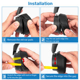 Geekria Replacement Ear Pads for Plantronics BackBeat FIT 500/ FIT 505 Headphones Ear Cushions, Repair Parts (Black)