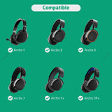 Geekria Comfort Velour Replacement Ear Pads for SteelSeries Arctis 1/ 3/ 5/ 7/ 7+/ 7P/ 7P+/ 7X/ 7X+/ 9/ 9X, Arctis Pro/ Prime Headphones Ear Cushions (Black)