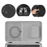Geekria Hard Shell Travel Case, Compatible with Logitech Ergo K860, Keyboard Carrying Bag (Dark Grey)