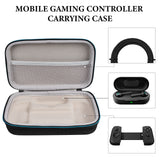 Geekria Hard Carrying Case Compatible with Razer KISHI V2, Mobile Gaming Controller, Portable Storage Bag, Scratch and Shockproof Compact Travel Box (Black)
