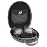 Geekria Shield Case Compatible with Bose QC Ultra, QC45, NC 700, QC35 II, QC35, QC25, QC15, QC SE Case, Replacement Protective Hard Shell Travel Carrying Bag with Cable Storage (Microfiber Grey)