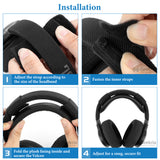 Geekria Protein Leather Headband Pad Compatible with Sony WH-1000XM5, Bose QC Ultra, JBL Live 770NC, Sennheiser Momentum 4 (Black)