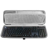 Geekria Full Size Keyboard Hard Shell Case, Compatible with Logitech G915 / G915 X, Travel Carrying Bag for 108-Key Computer Keyboard (Dark Gray)