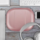 Geekria NOVA Headphones Case Compatible with Bose QC Ultra, QC45, QC 35 II, QC25, QCSE, Replacement Hard Shell Travel Carrying Bag with Cable Storage (Rose Gold)